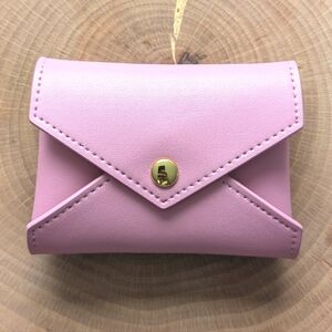 Leather mini envelope bag charm